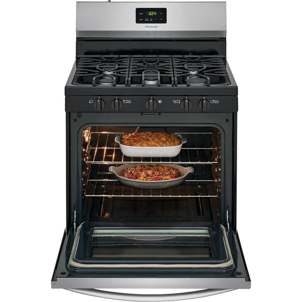Frigidaire 30 in 5 Burner Freestanding Gas Range In Stainless Steel - FCRG3052AS