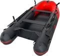 Inflatable Dinghy Fishing Boat, 8'5, 3-Person, Red/Black, Aluminum Floor - BT85RBK