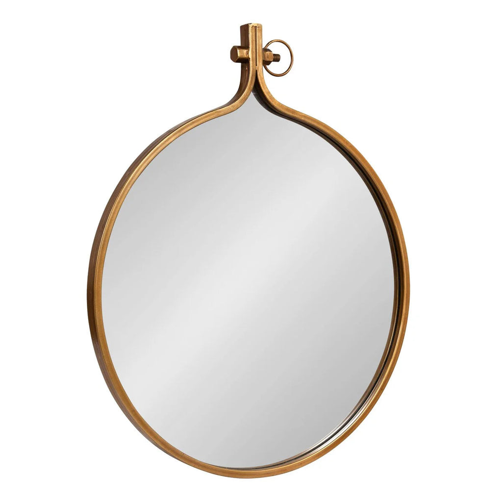 Modern Round Wall Mirror With Decorative Metal Frame