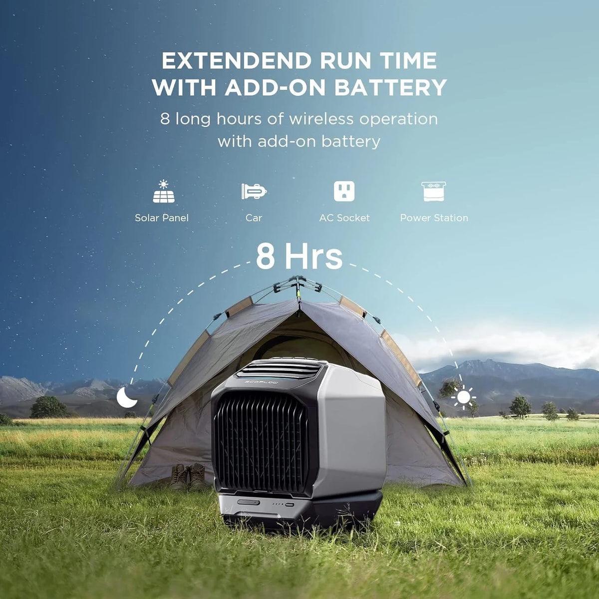 ECOFLOW WAVE 2 Portable Outdoor Air Conditioner With Heater, 1800W, 6K BTU - SAK84173