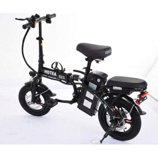 Folding Electric Bike 250W - 14" LCD Display, Removable Battery, Dual Disc Brake, Black