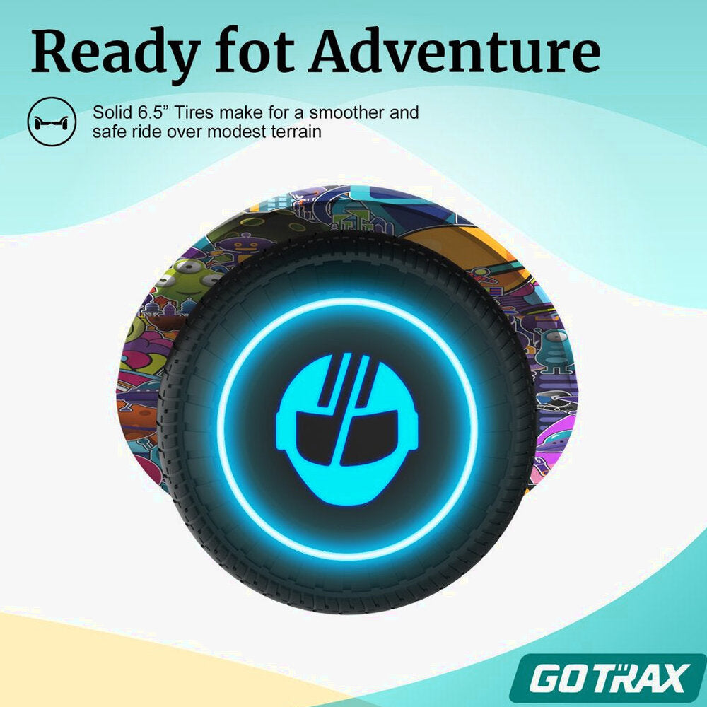 Gotrax EDGE Hoverboard, 6.5" LED Wheels, Dual 200W Motors, Self-Balancing, 6.2mph, Kids &amp; Adults, UL2272 Certified