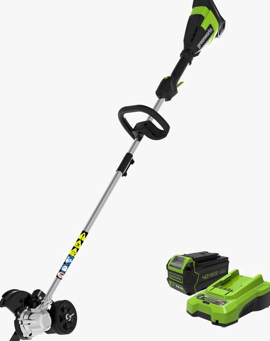 Greenworks 40V Brushless Edger 8", 4.0Ah Battery &amp; Charger Included, Lightweight &amp; Quiet