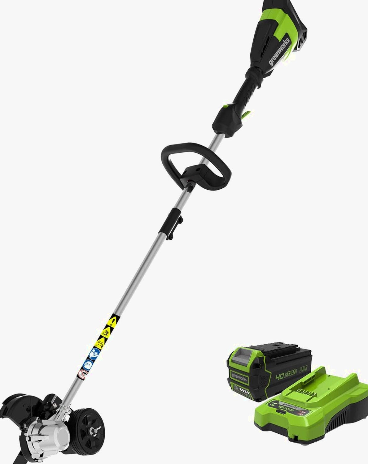 Greenworks 40V Brushless Edger 8", 4.0Ah Battery &amp; Charger Included, Lightweight &amp; Quiet
