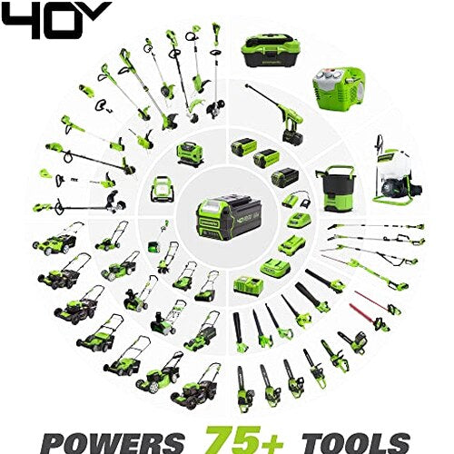 Greenworks 40V Brushless Edger 8", 4.0Ah Battery &amp; Charger Included, Lightweight &amp; Quiet