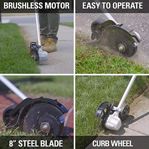 Greenworks 40V Brushless Edger 8", 4.0Ah Battery &amp; Charger Included, Lightweight &amp; Quiet