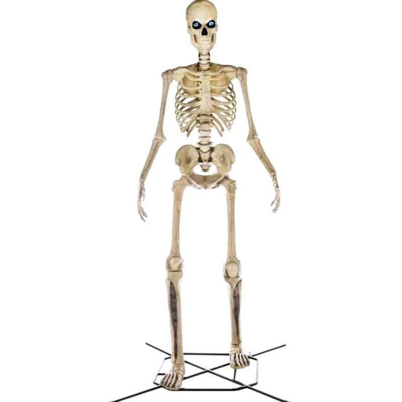 Home Accents 12 ft Giant Skeleton with LifeEyes, 95 lbs - Halloween Decoration