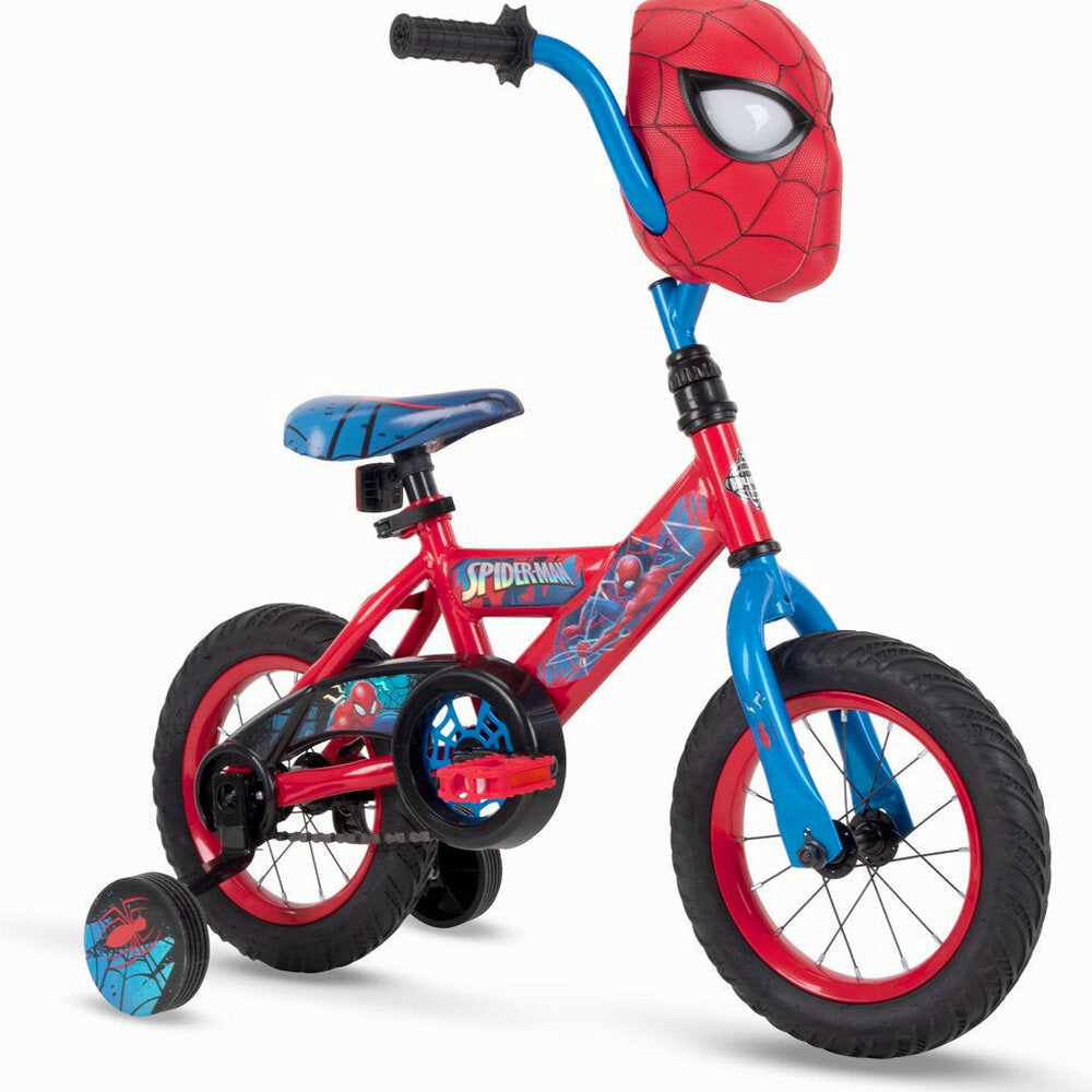 Huffy Marvel Spider-Man 12" Boys' Bike with Training Wheels, EZ Build, Steel Frame, Ages 3-5