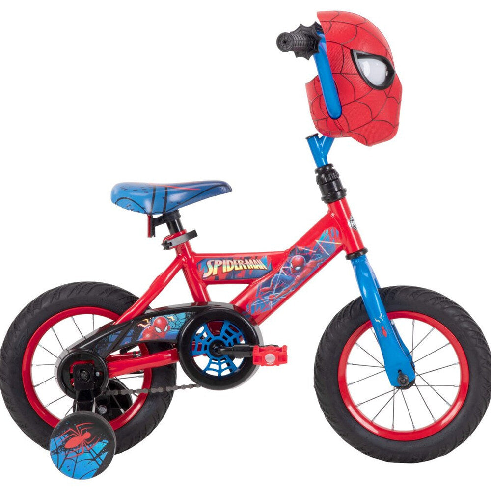 Huffy Marvel Spider-Man 12" Boys' Bike with Training Wheels, EZ Build, Steel Frame, Ages 3-5