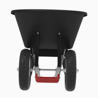 Husky 6 Cu. Ft. Poly Dual Wheel Wheelbarrow with Flat-Free Tires