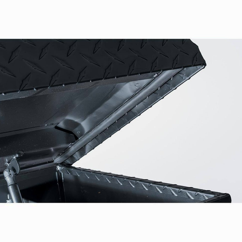 Husky Low Profile Black Aluminum Truck Tool Box for Mid-Size Trucks