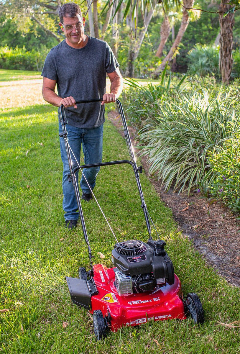 Hyper Tough 20" Gas Push Lawn Mower with 125cc Briggs &amp; Stratton Engine, Prime N Pull Start, 5-Position Height Adjustment