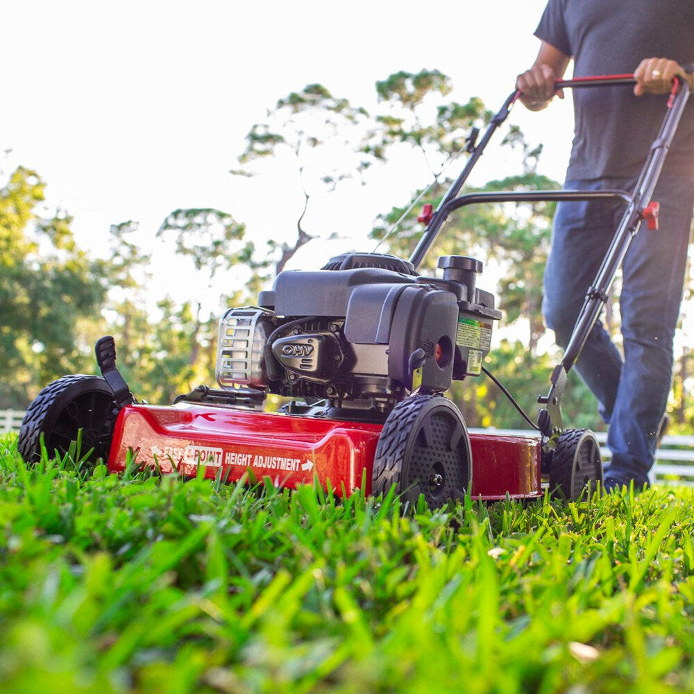 Hyper Tough 20" Gas Push Lawn Mower with 125cc Briggs &amp; Stratton Engine, Prime N Pull Start, 5-Position Height Adjustment