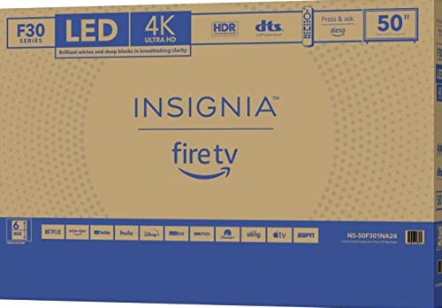 Insignia 50" F30 Series 4K UHD Smart Fire TV with Alexa Voice Remote