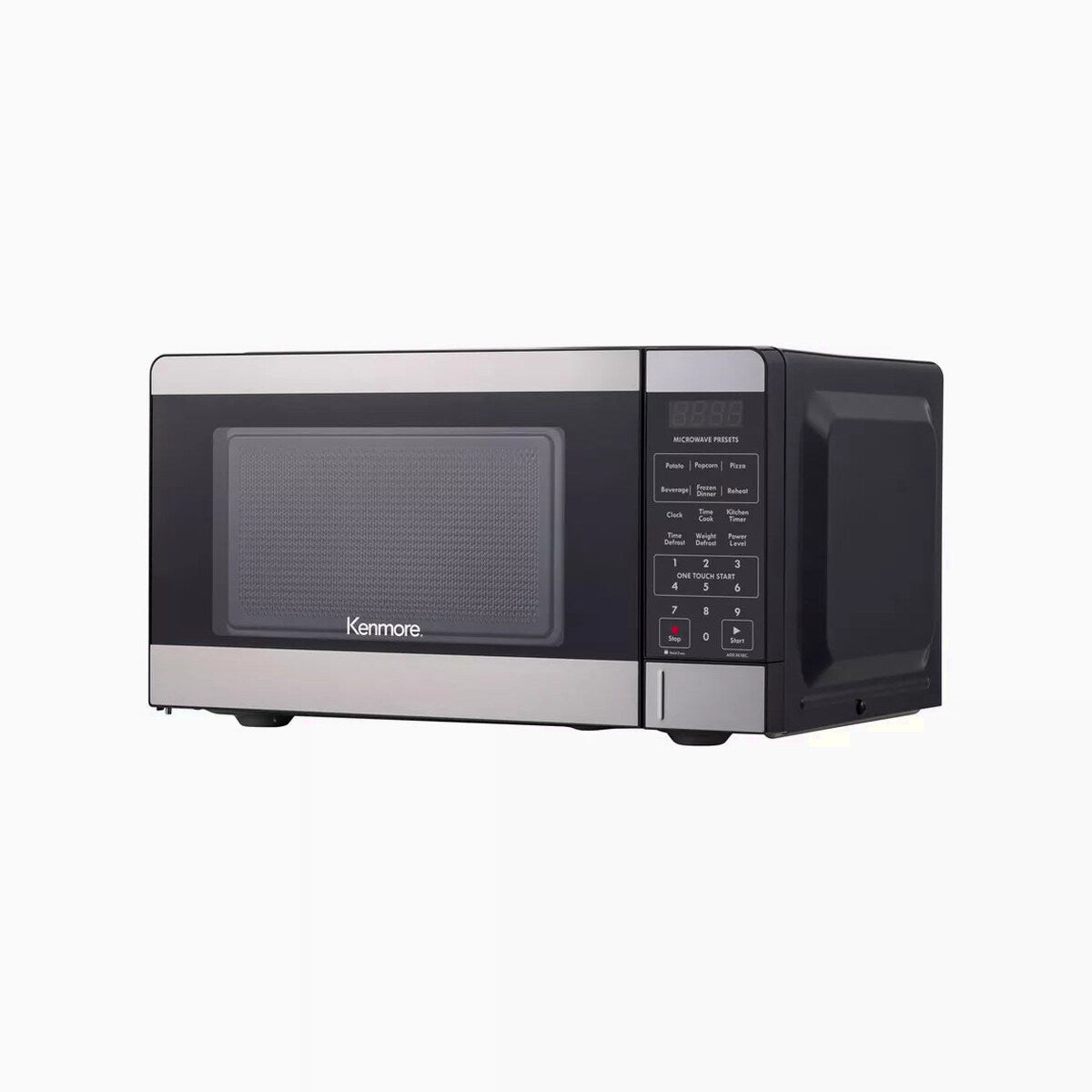 Kenmore 0.7 Cu Ft Stainless Steel Countertop Microwave Oven, 700W, Digital Display, 10 Power Levels