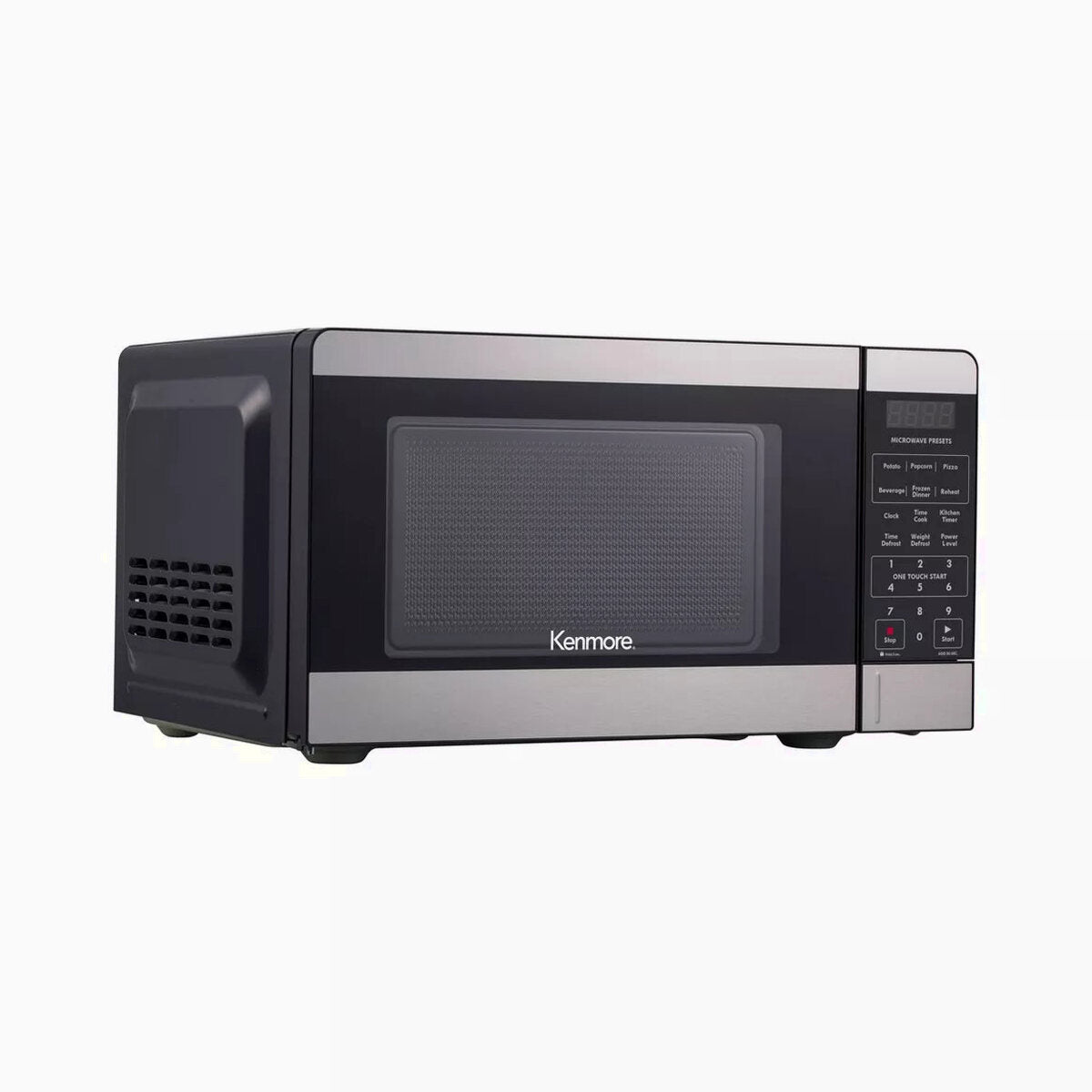Kenmore 0.7 Cu Ft Stainless Steel Countertop Microwave Oven, 700W, Digital Display, 10 Power Levels