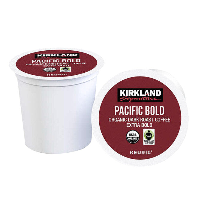 Kirkland Signature Organic Pacific Bold Dark Roast Coffee K-Cup Pods, 120-Count