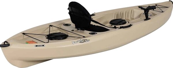 Lifetime Tamarack Angler 100 Fishing Kayak 10ft 2-Pack with Paddles - UV-Protected HDPE, Adjustable Seat, Rod Holders, Tan