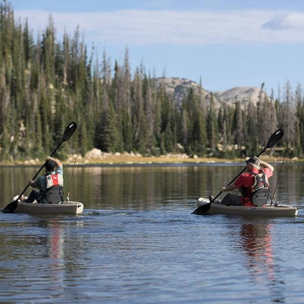 Lifetime Tamarack Angler 100 Fishing Kayak 10ft 2-Pack with Paddles - UV-Protected HDPE, Adjustable Seat, Rod Holders, Tan