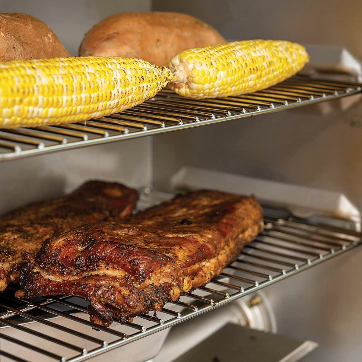 Masterbuilt 40" Digital Electric Smoker with Window &amp; Legs, 4 Racks, Black