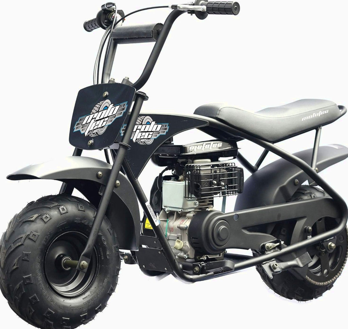 MotoTec 105CC 3.5HP Mini Bike, Black, Alloy Steel, 23mph Speed, Indoor Use, Distance Monitor, 185lbs Capacity