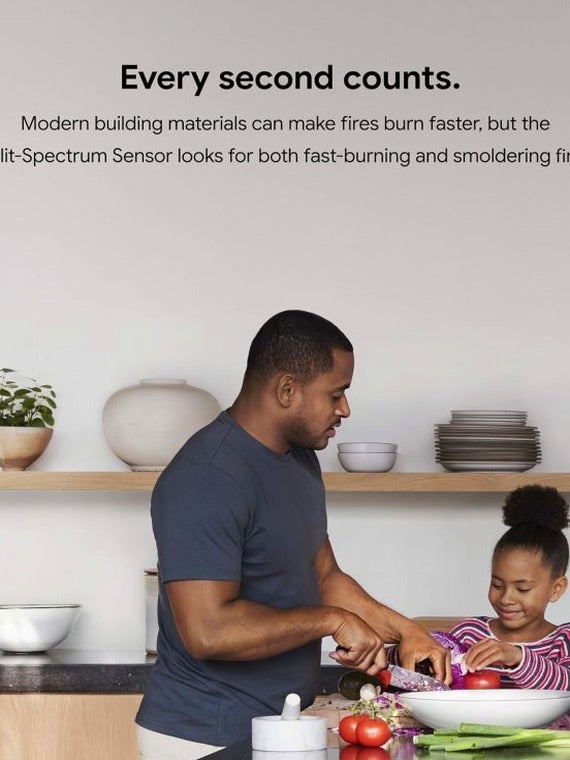 Nest Protect Battery Operated Smoke and Carbon Monoxide Detector, White