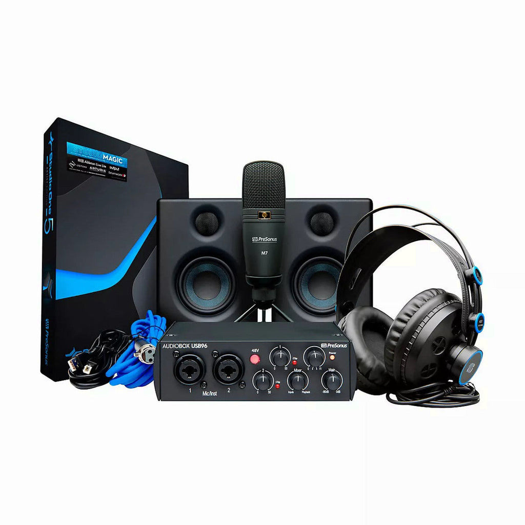 PreSonus AudioBox Studio Ultimate Bundle 25th Anniversary Edition with USB Interface, Studio Monitors, Headphones, Microphone &amp; Software