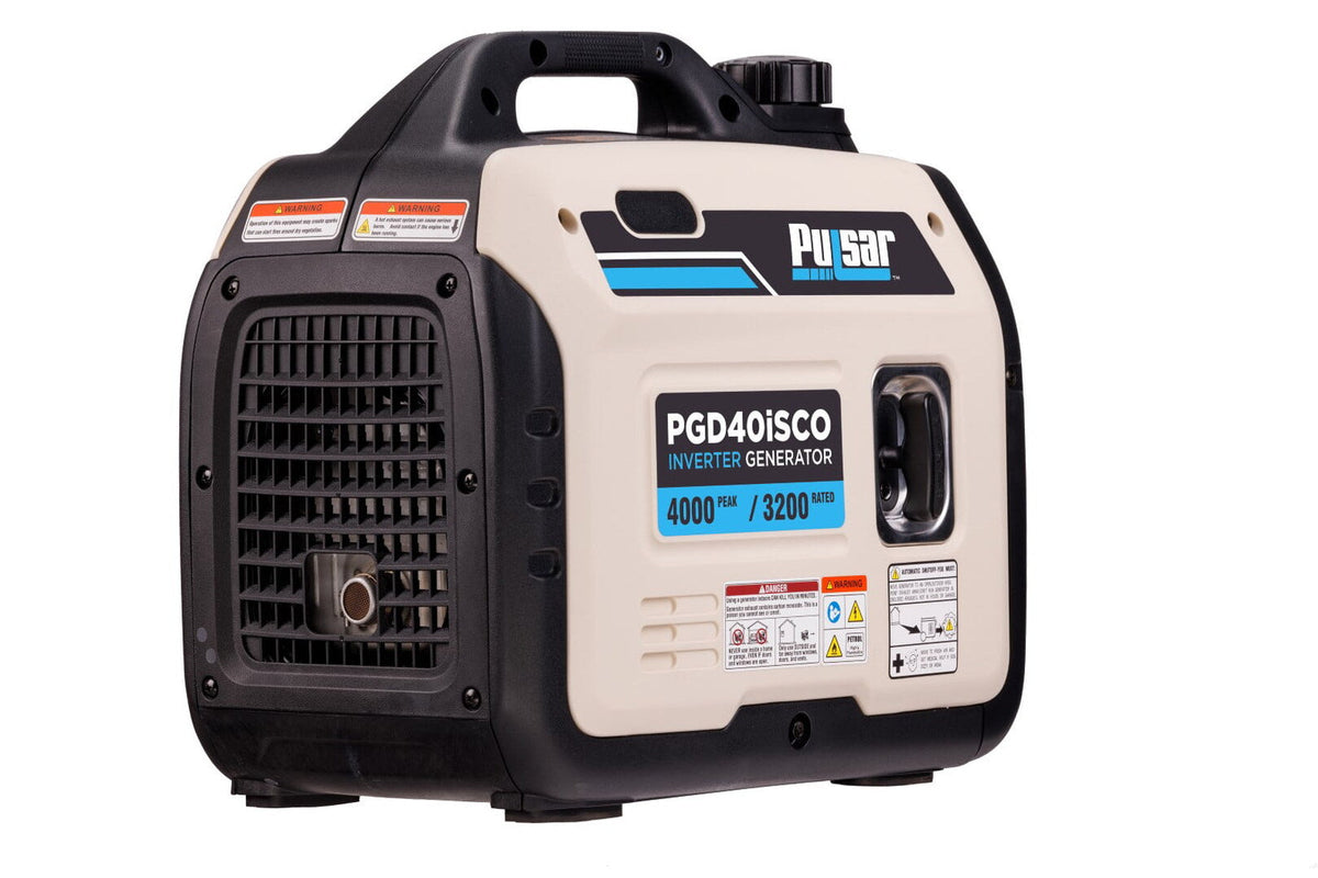 Pulsar 4000W Super Quiet Inverter Generator with CO Sentry, Portable, Safe for Electronics