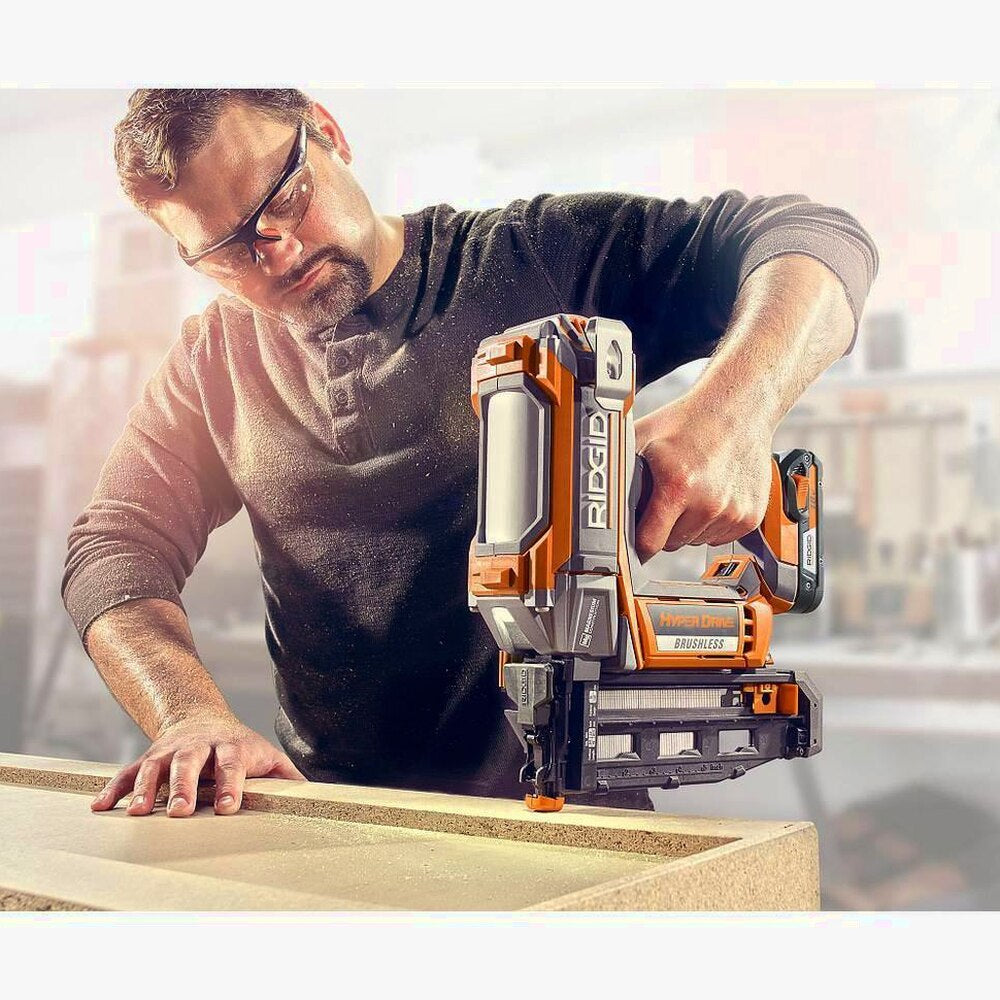 RIDGID 18V Brushless Cordless Nailer Combo Kit with Brad &amp; Finish Nailers, Battery &amp; Charger