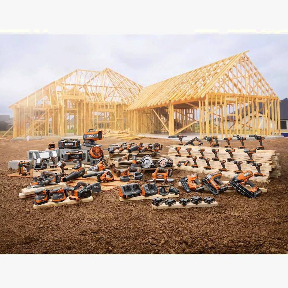RIDGID 18V Brushless Cordless Nailer Combo Kit with Brad &amp; Finish Nailers, Battery &amp; Charger