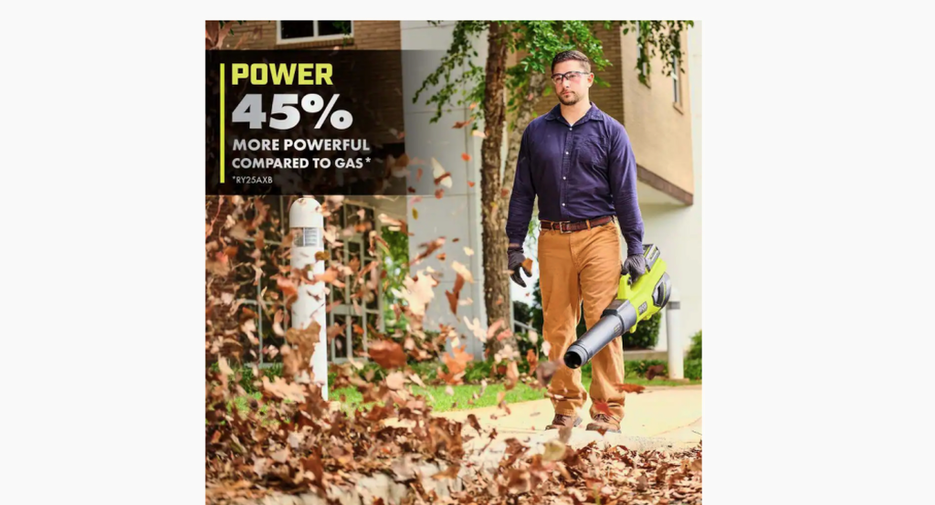RYOBI 40V HP Brushless Cordless Leaf Blower, 730 CFM, 190 MPH, Includes 2x 4.0 Ah Batteries &amp; Charger, 57 dB Quiet