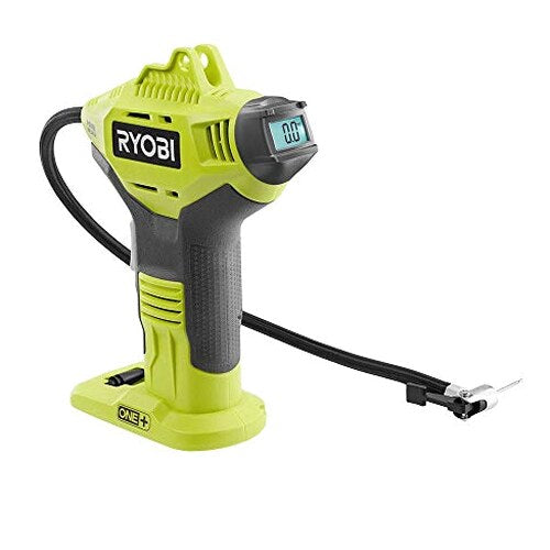 RYOBI ONE+ Cordless Air Inflator with Digital Gauge, 18V Lithium-Ion Battery, Portable Tire Pump
