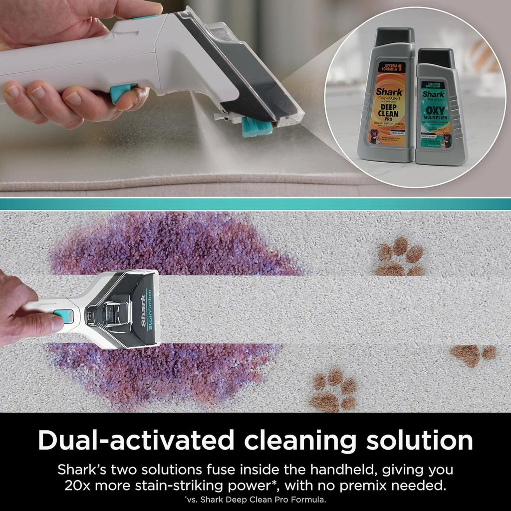 Shark CarpetXpert EX201 Carpet Cleaner, Cyan - Powerful Suction, StainStriker Tech, Pet Stain Removal, Includes Tools