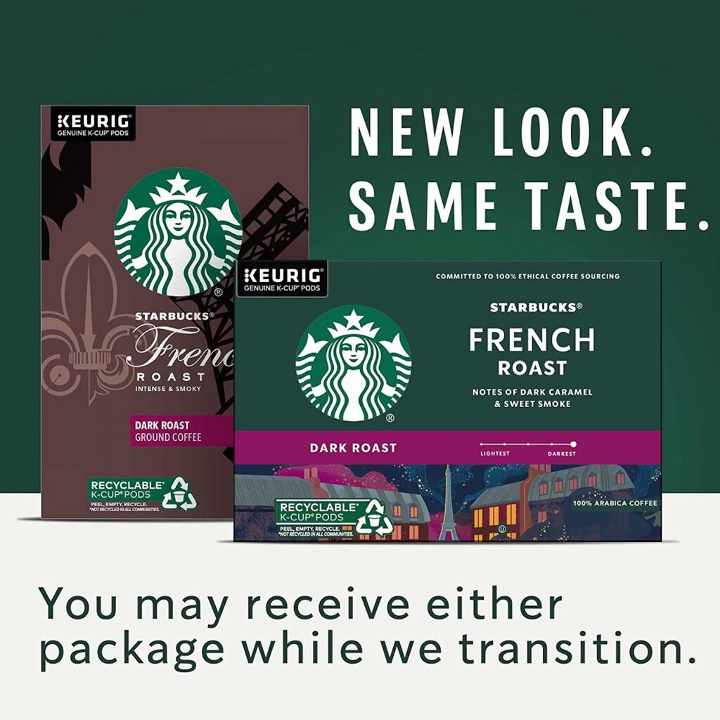 Starbucks French Roast Dark Roast Arabica K-Cup Coffee Pods, 96 Count