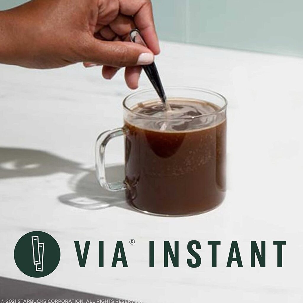 Starbucks VIA Instant Decaf Italian Roast Coffee, Dark Roast, 100% Arabica, 50 Packets