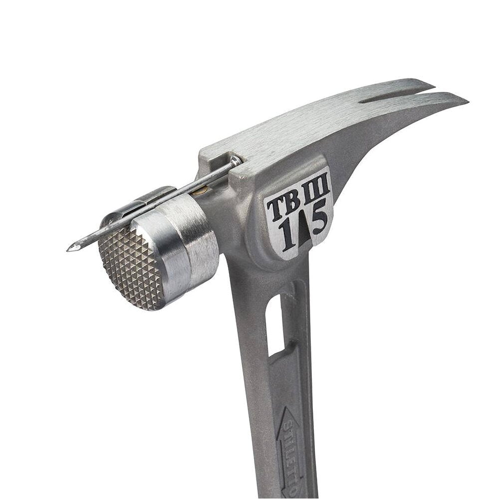 Stiletto TB3MC 15 oz Titanium Hammer with Curved Handle and Milled Face
