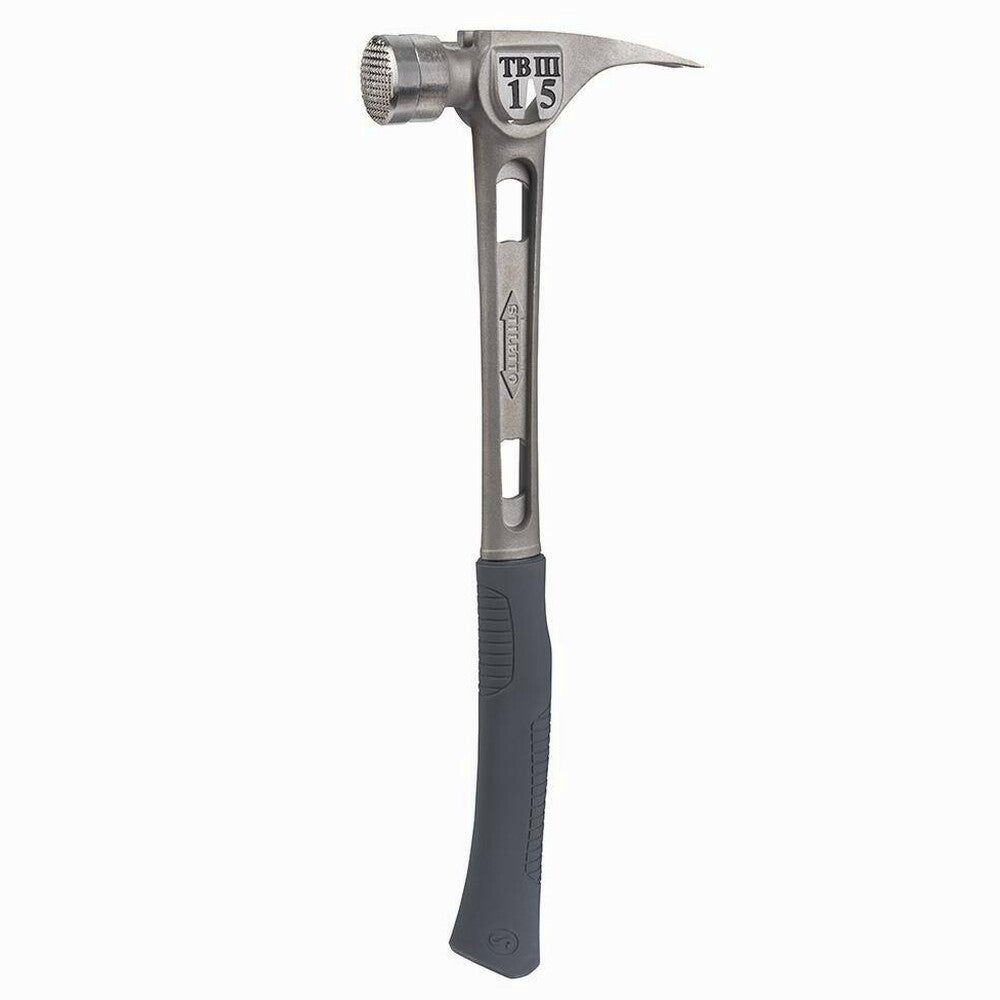 Stiletto TB3MC 15 oz Titanium Hammer with Curved Handle and Milled Face