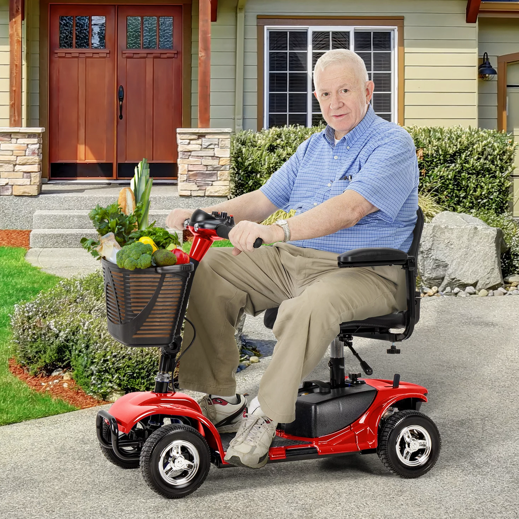 UltraLite Model A898 4-Wheel Mobility Scooter, Portable &amp; Lightweight, 14-Mile Range