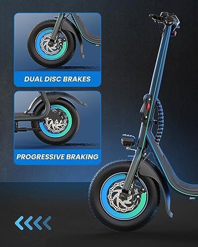 URBANMAX C1 Electric Scooter with Seat, 450W Motor, 22 Miles Range, Foldable, Dual Braking, Black