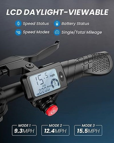URBANMAX C1 Electric Scooter with Seat, 450W Motor, 22 Miles Range, Foldable, Dual Braking, Black